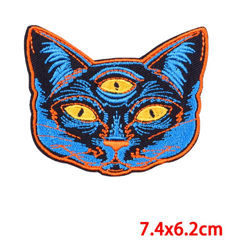 Patch brodé chat 3ème œil