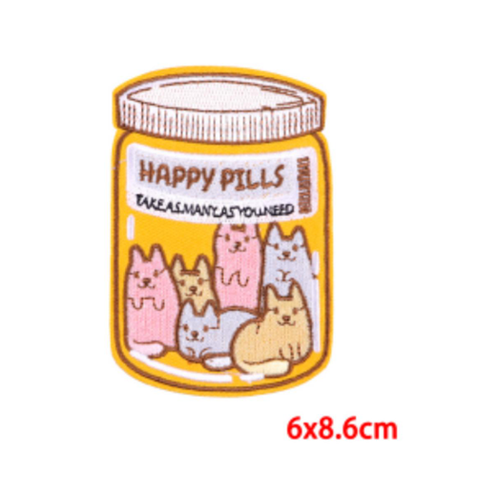 Anti Depressants Cat Embroidery Patch