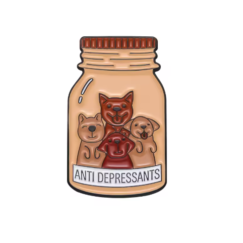 Anti Depressants Dog Pin