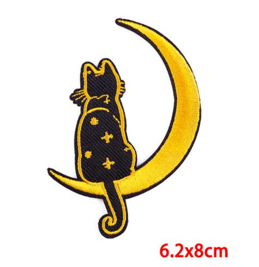 Cat on the Moon Embroidery Patch