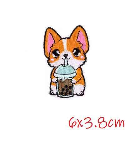 Patch brodé Corgi Boba