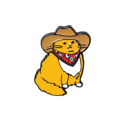 Pin de gato vaquero