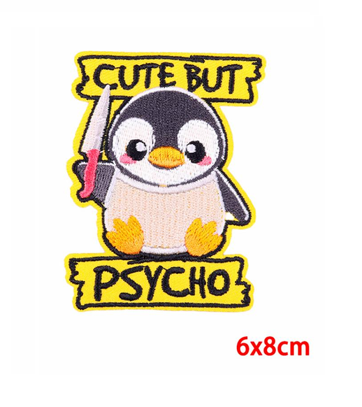 Patch brodé en forme de pingouin mignon