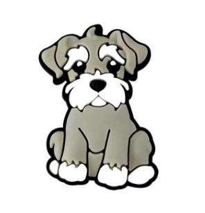 Schnauzer Shoe Charm