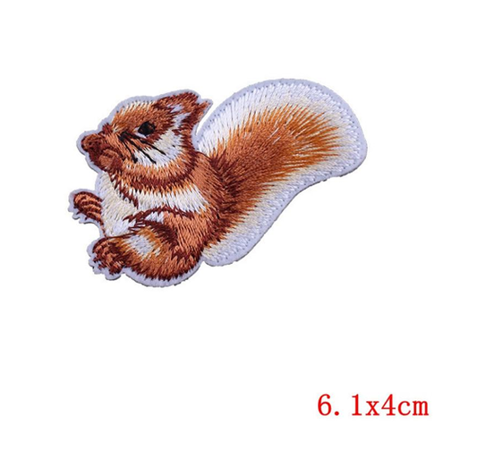 Squirrel Embroidery Patch