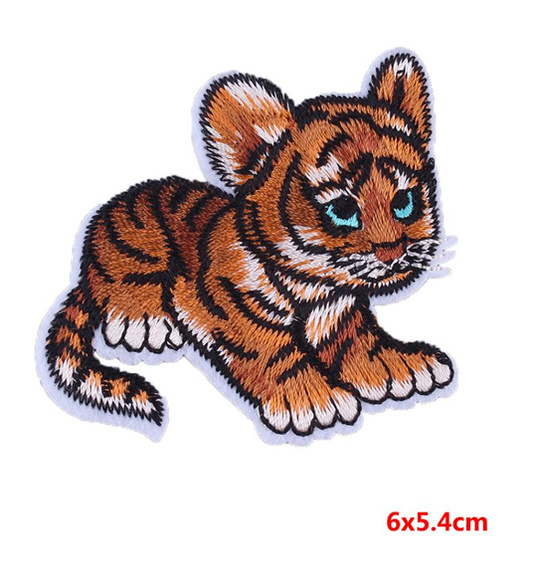 Patch brodé en forme de tigre mignon