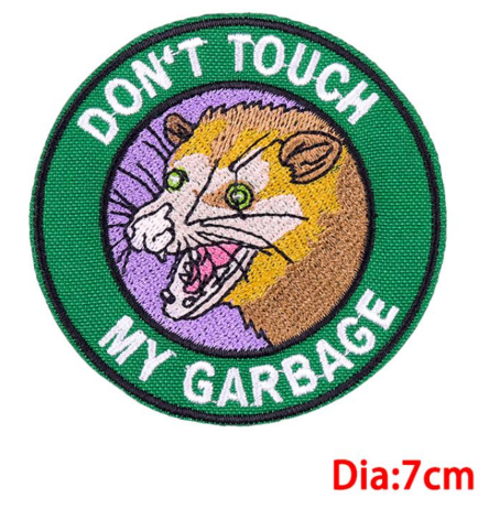 Don't Touch Opossum Embroidery Patch