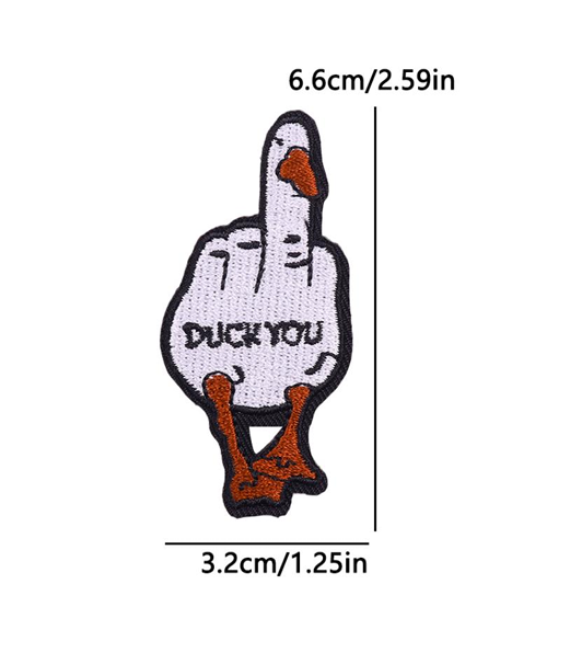 Duck You Embroidery Patch