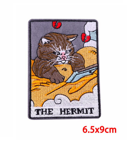 The Hermit Cat Embroidery Patch