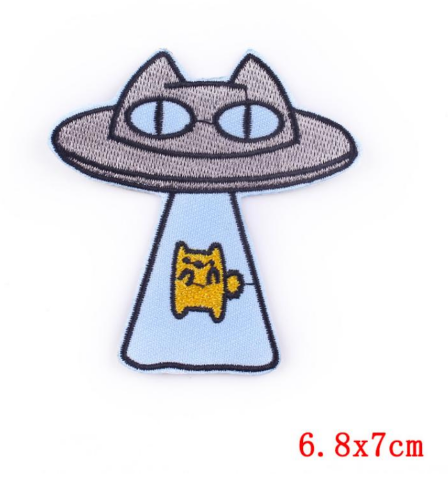 Cat Alien Embroidery Patch