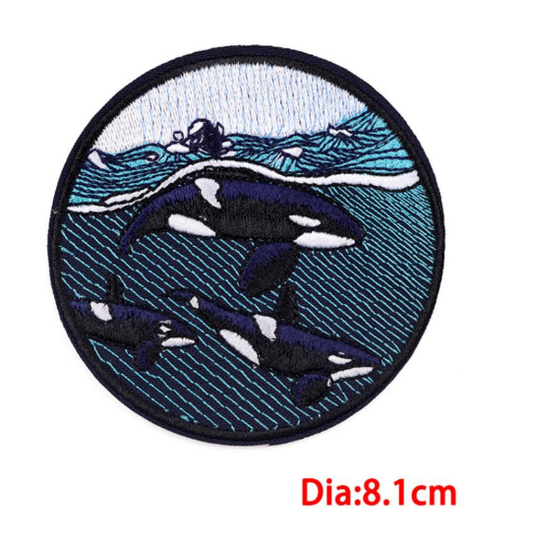 Orca Embroidery Patch