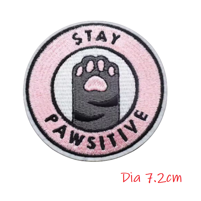 Pawsitive Cat Embroidery Patch