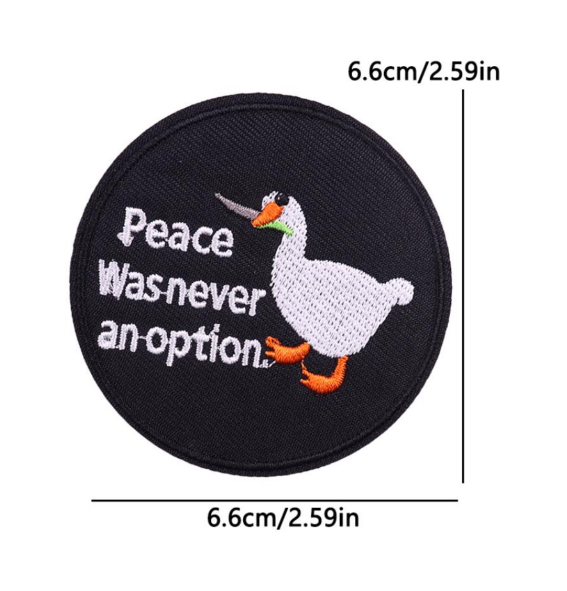 Peace Duck Embroidery Patch