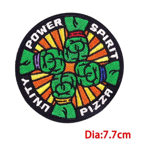 Turtle Pizza Embroidery Patch