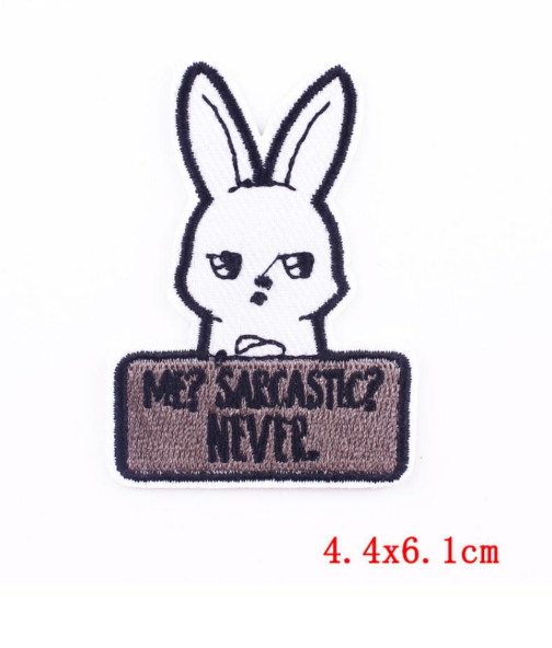 Sarcastic Bunny Embroidery Patch