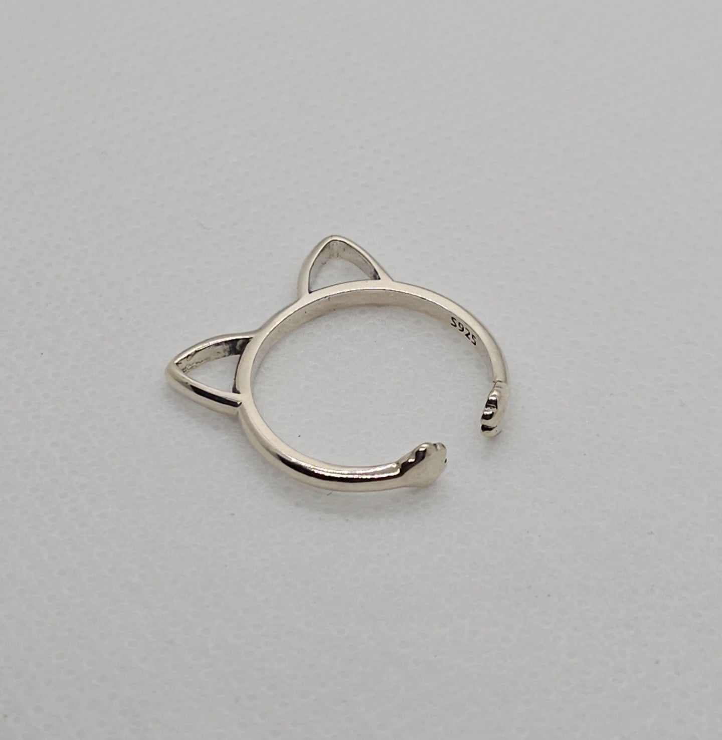 Cat Ear & Paw Adjustable S925 Ring