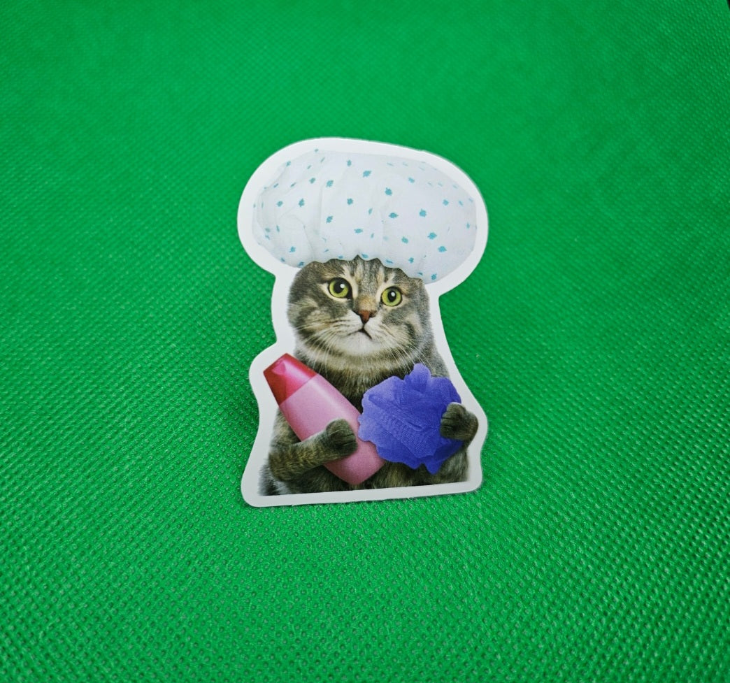 Cat Shower Sticker