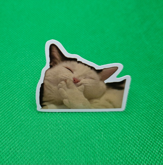 Laughing Cat Sticker