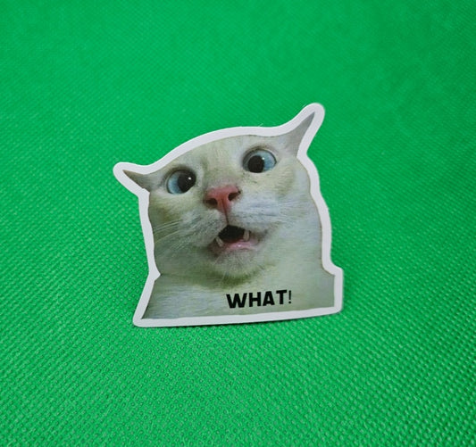 White Cat Sticker