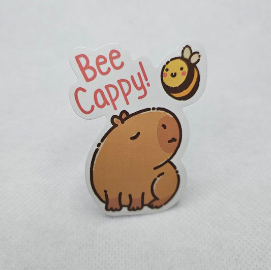 Bee Capybara Sticker