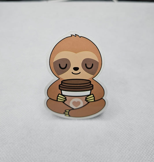 Sloth and Coffee Sticker