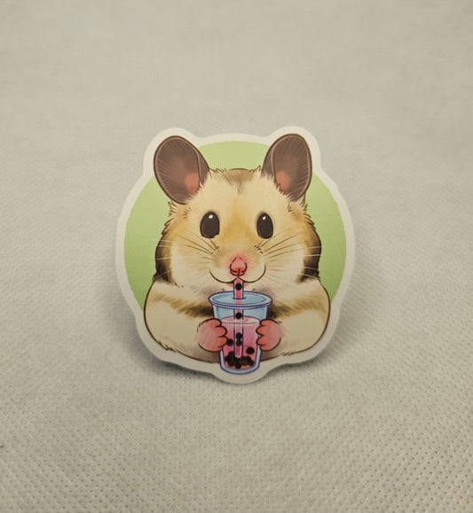 Hamster and Boba Sticker