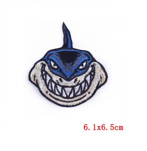 Smiley Shark Embroidery Patch