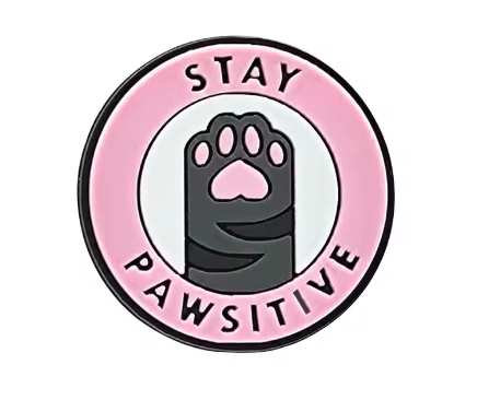 Breloque pour chaussure de chat Stay Pawsitive