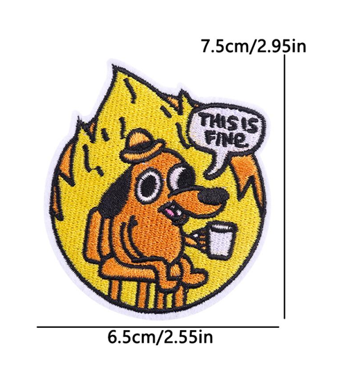 This is Fine Dog Embroidery Patch